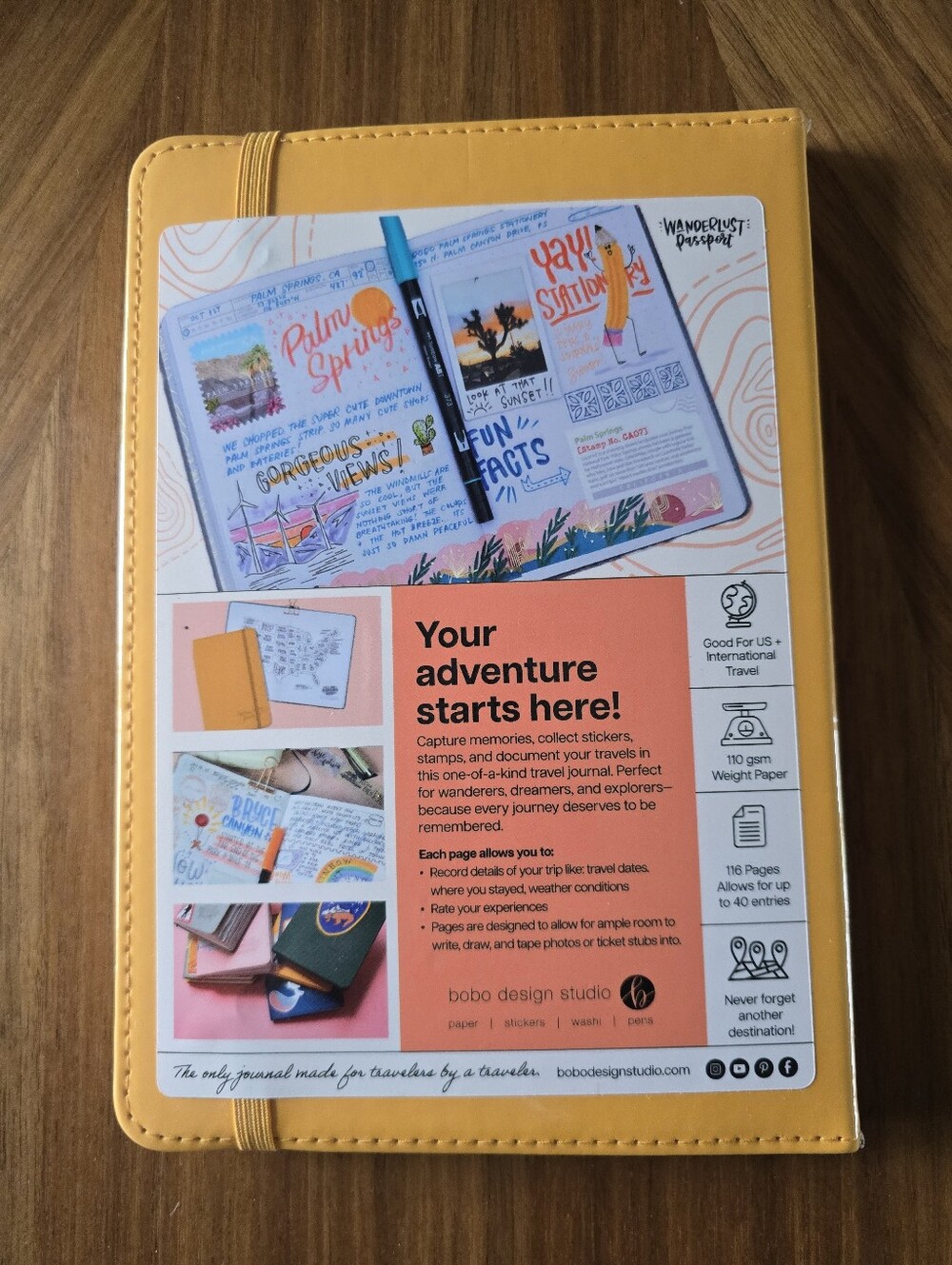 *NEW, SEALED* Wanderlust Passport Travel Journal - Goldenrod Yellow - Picture 2 of 14